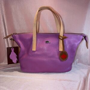 BNWT Authentic Roots Small Zoe Prince Leather Bag – Orchid